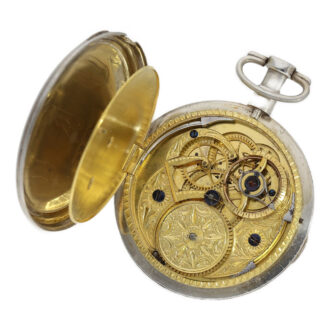 German silver open faced cylinder pocket watch Circa 1815