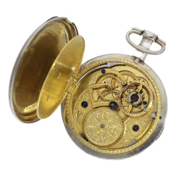 German silver open faced cylinder pocket watch Circa 1815 German silver open faced cylinder pocket watch Circa 1815