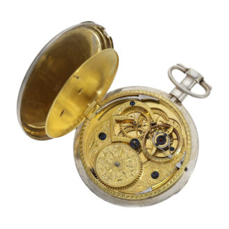 German silver open faced cylinder pocket watch Circa 1815