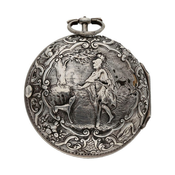 German pair-cased watch with repoussé decoration Circa 1750 German pair-cased watch with repoussé decoration Circa 1750
