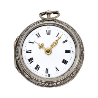 German pair-cased watch with repoussé decoration Circa 1750
