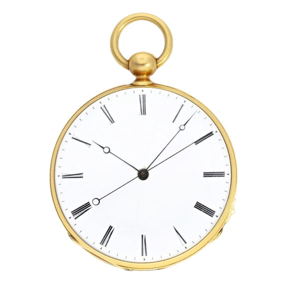 French gold Seconde Morte pocket watch Circa 1828-1980 French gold Seconde Morte pocket watch Circa 1828-1980