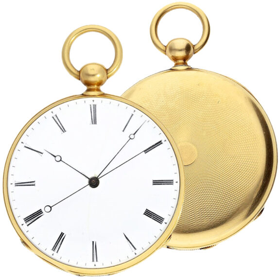 French gold Seconde Morte pocket watch Circa 1828-1980