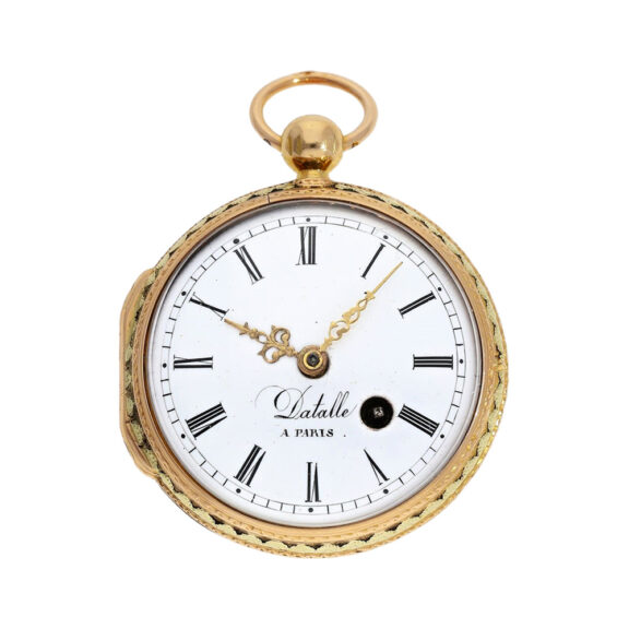 Swiss multi-coloured gold verge pocket watch Circa 1790 Swiss multi-coloured gold verge pocket watch Circa 1790