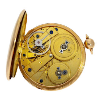 French 18K gold Seconde Morte pocket watch Circa 1830