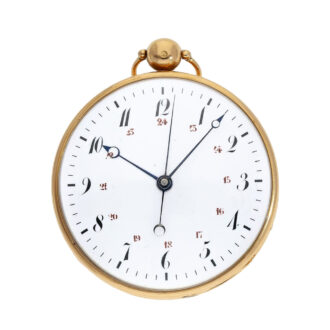 French 18K gold Seconde Morte pocket watch Circa 1830