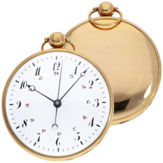 French 18K gold Seconde Morte pocket watch Circa 1830