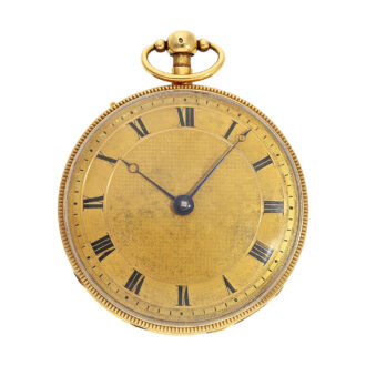French gold quarter repeating verge pocket watch Circa 1820