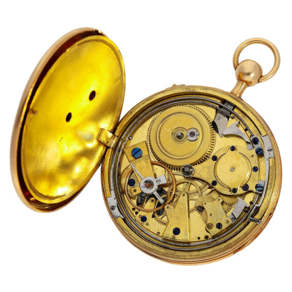 French gold quarter repeating cylinder watch Circa 1820 French gold quarter repeating cylinder watch Circa 1820