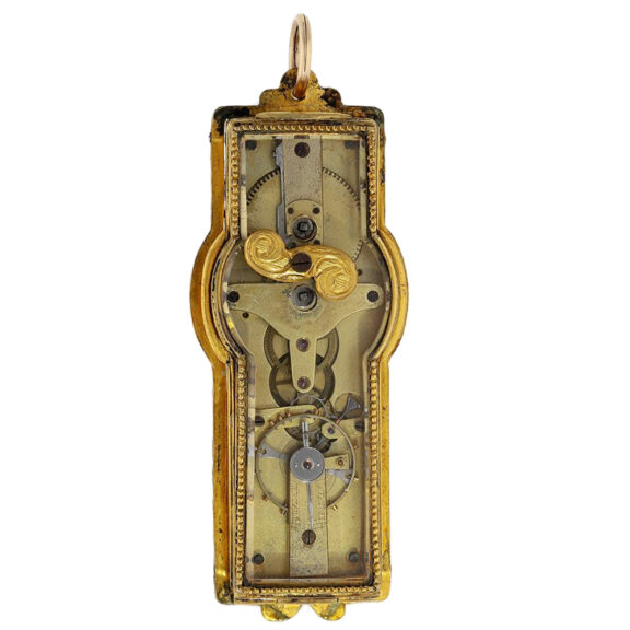 Unusual form pendant clock with rare framework Circa 1830 Unusual form pendant clock with rare framework Circa 1830