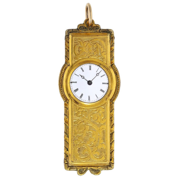 Unusual form pendant clock with rare framework Circa 1830 Unusual form pendant clock with rare framework Circa 1830
