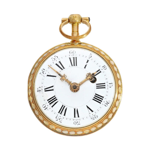 French gold watch with special enamelling technique Circa 1780 French gold watch with special enamelling technique Circa 1780