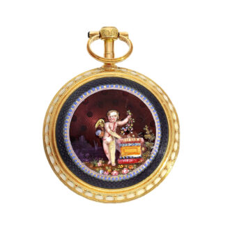French gold watch with special enamelling technique Circa 1780