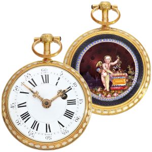 French gold watch with special enamelling technique Circa 1780