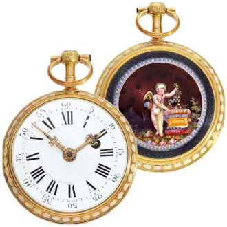 French gold watch with special enamelling technique Circa 1780