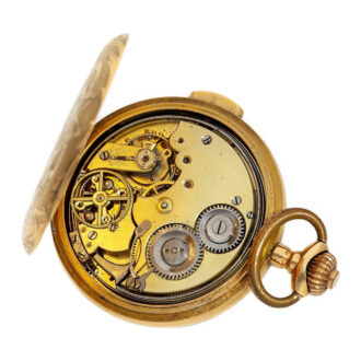 Swiss gold Art Nouveau minute repeating hunter watch Circa 1910