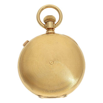 American 18K gold hunting cased watch with chronograph Circa 1881