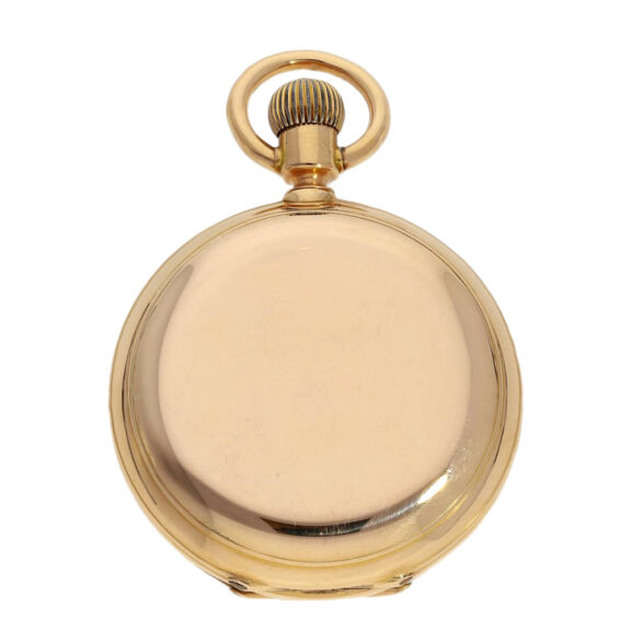 Swiss 18K pink gold double-dialled keyless watch Circa 1890 Swiss 18K pink gold double-dialled keyless watch Circa 1890