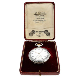 Rare Swiss niello silver quarter repeating pocket watch Circa 1914