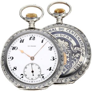 Rare Swiss niello silver quarter repeating pocket watch Circa 1914