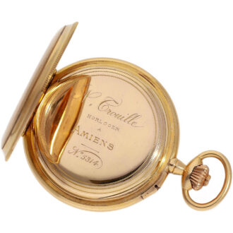 French red gold open faced lever with chronograph Circa 1890 French red gold open faced lever with chronograph Circa 1890