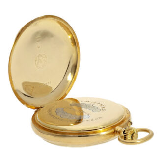 Rare Swiss 18K gold pocket watch with chronograph Circa 1922