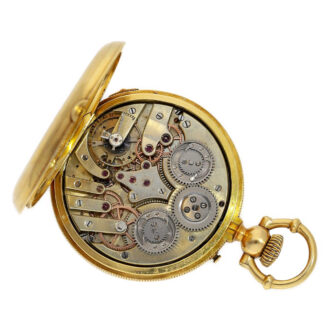 Rare 18K gold pocket watch with Seconde Morte Circa 1860