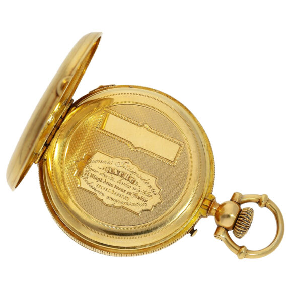 Rare 18K gold pocket watch with Seconde Morte Circa 1860 Rare 18K gold pocket watch with Seconde Morte Circa 1860