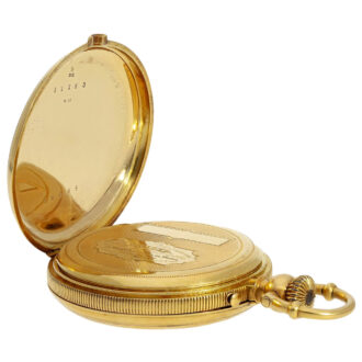 Rare 18K gold pocket watch with Seconde Morte Circa 1860