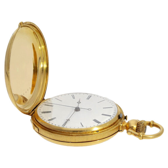 Rare 18K gold pocket watch with Seconde Morte Circa 1860 Rare 18K gold pocket watch with Seconde Morte Circa 1860