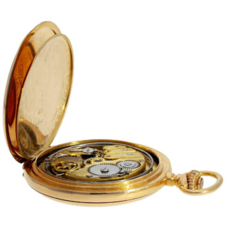 Swiss 18K gold minute repeating pocket watch Circa 1900