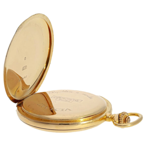 Swiss 18K gold minute repeating pocket watch Circa 1900 Swiss 18K gold minute repeating pocket watch Circa 1900