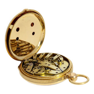 Swiss watch with two time zones and centre seconds Circa 1860 Swiss watch with two time zones and centre seconds Circa 1860