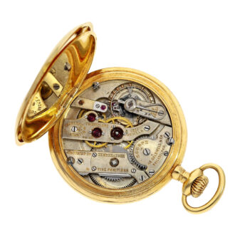 Extremely rare Swiss 18K gold precision pocket watch Circa 1910