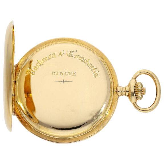 Swiss 18K gold full hunter pocket watch with 24-hour dial Circa 1910 Swiss 18K gold full hunter pocket watch with 24-hour dial Circa 1910
