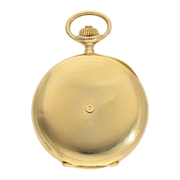 Swiss 18K gold full hunter pocket watch with 24-hour dial Circa 1910 Swiss 18K gold full hunter pocket watch with 24-hour dial Circa 1910