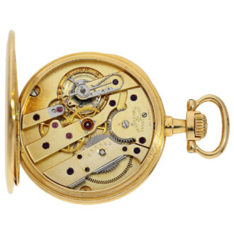 Exquisite Swiss 18K gold precision pocket watch Circa 1910
