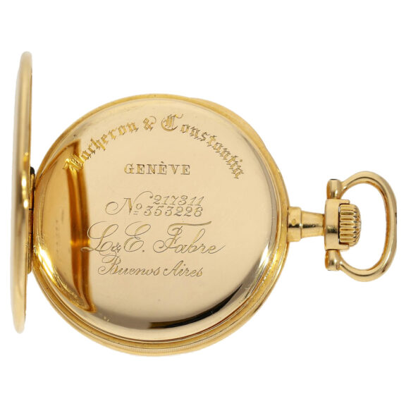 Exquisite Swiss 18K gold precision pocket watch Circa 1910 Exquisite Swiss 18K gold precision pocket watch Circa 1910