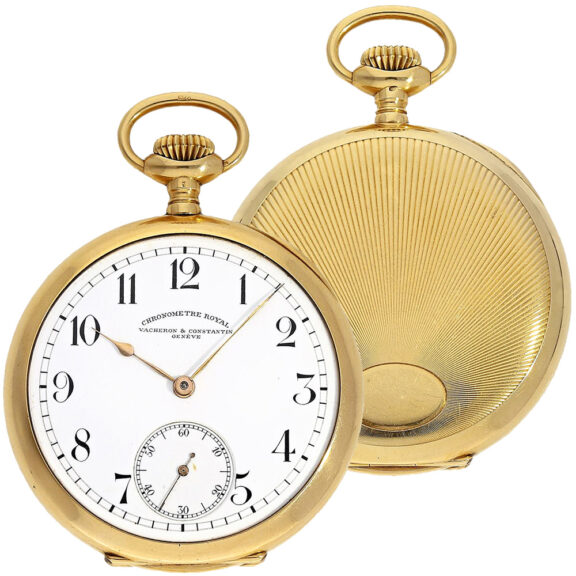 Extremely rare Swiss 18K gold Chronomètre Royal watch Circa 1910