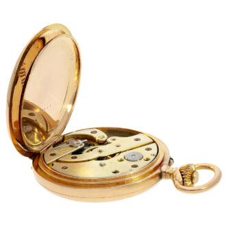 French 18 carat gold half hunting cased lever watch Circa 1890