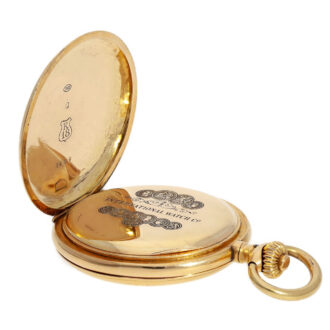 Swiss 18K gold IWC hunting cased pocket watch Circa 1901
