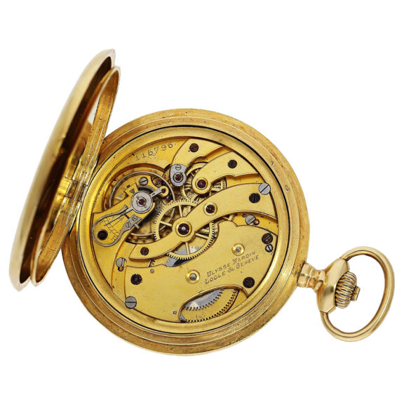 Heavy Swiss 18K gold hunting cased pocket watch Circa 1920 Heavy Swiss 18K gold hunting cased pocket watch Circa 1920