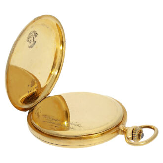 Heavy Swiss 18K gold hunting cased pocket watch Circa 1920