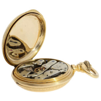 French 18K gold hunting cased anchor chronometer Circa 1880
