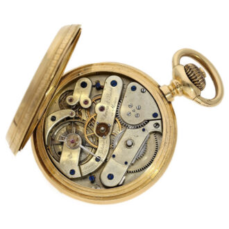 French 18K gold hunting cased anchor chronometer Circa 1880