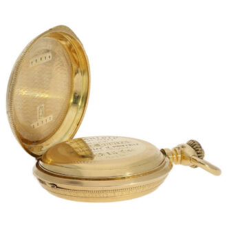 French 18K gold hunting cased anchor chronometer Circa 1880