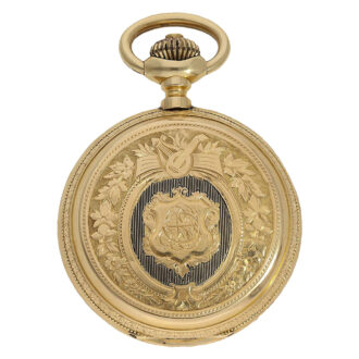 French 18K gold hunting cased anchor chronometer Circa 1880
