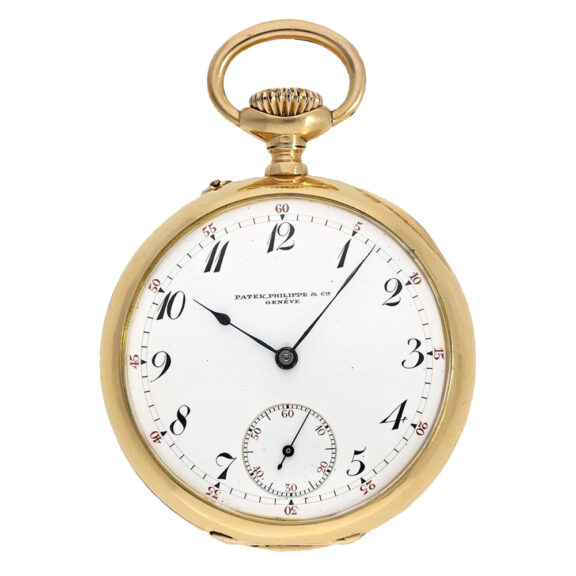 Swiss gold pocket watch with large balance wheel Circa 1888 Swiss gold pocket watch with large balance wheel Circa 1888