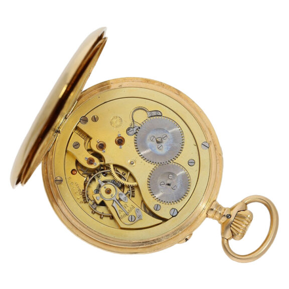 Rare Swiss 18K gold open faced lever pocket watch Circa 1912 Rare Swiss 18K gold open faced lever pocket watch Circa 1912