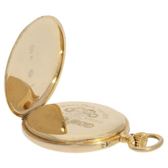 Rare Swiss 18K gold open faced lever pocket watch Circa 1912